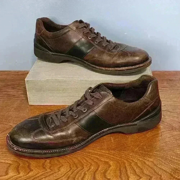 Ecco Mens Brown Leather‎ Fenn Tie Lace-Up Oxfords Size US 13, EU 47 - Picture 2 of 10